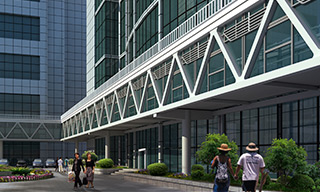 協(xié)和醫(yī)院腫瘤中心鋼結構連廊